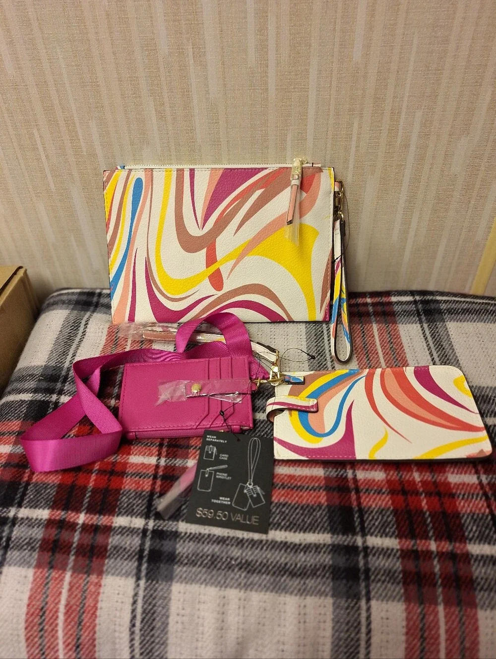INC International Concepts Large Wristlet and Cell Phone Case w/Cr Card Holder
